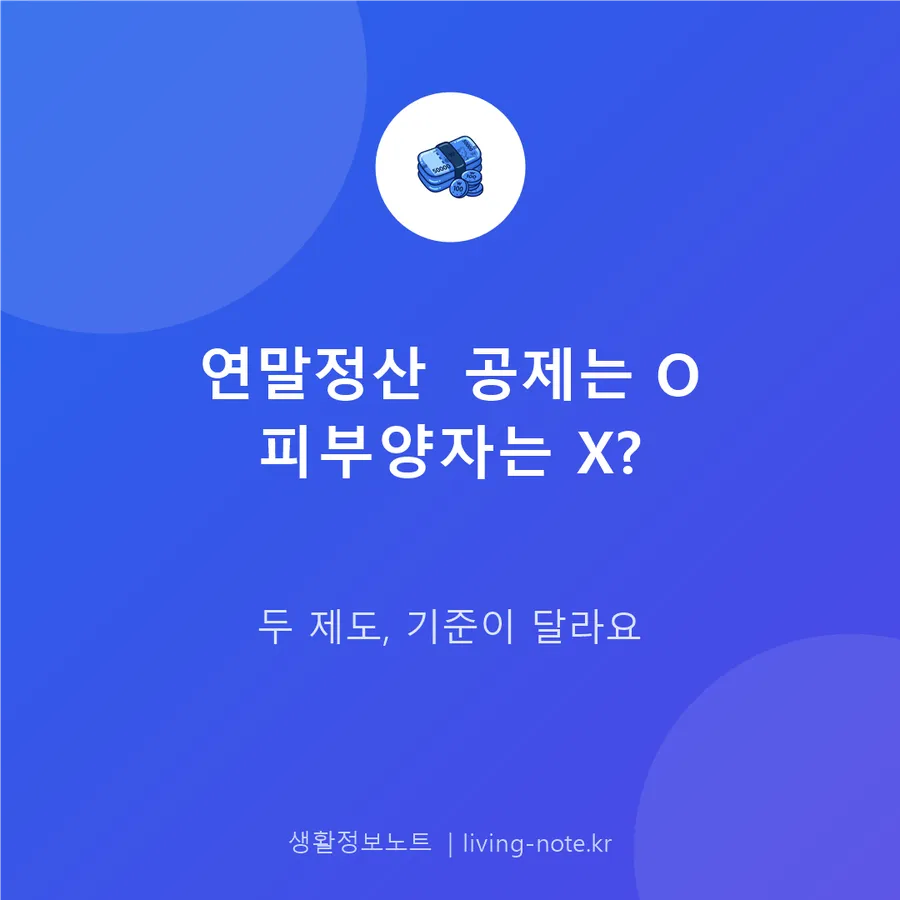 연말정산 부양가족 공제는 되는데 건강보험 피부양자는 탈락했다면