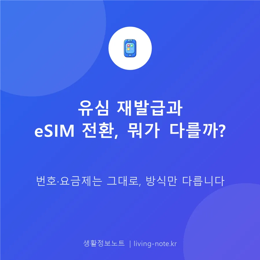 유심에서 eSIM으로, 재발급과는 어떻게 다를까?