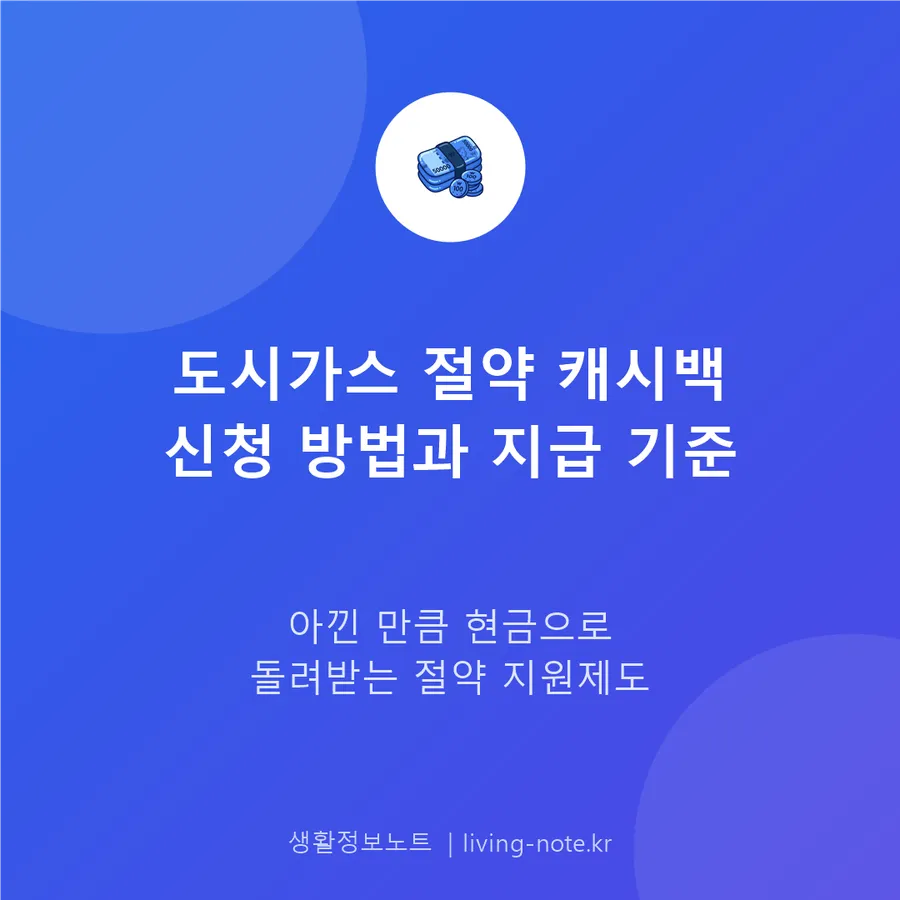 도시가스 절약 캐시백, 얼마나 아껴야 받을 수 있나