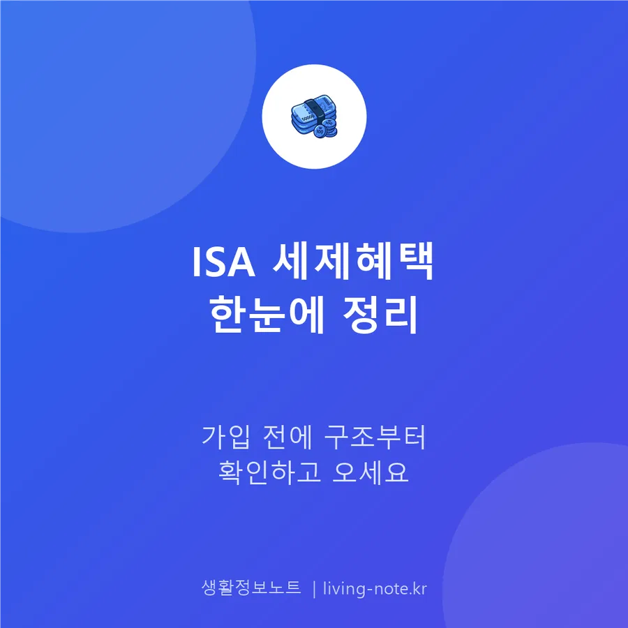 ISA 개인종합자산관리계좌 세제 혜택과 가입 절차