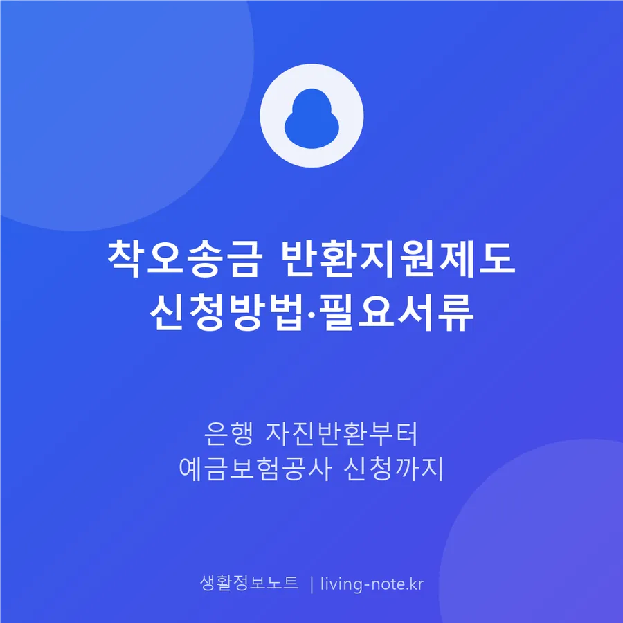 돈을 잘못 보냈다면, 착오송금 반환지원제도 신청