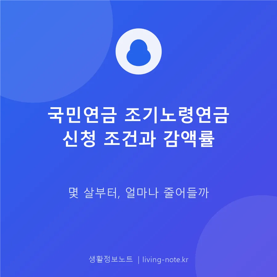 국민연금 조기 수령, 앞당길수록 줄어드는 금액