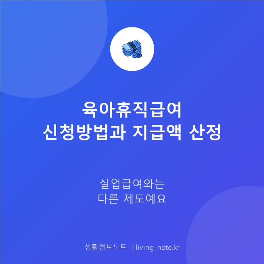 육아휴직급여 신청 절차와 지급액 산정 기준