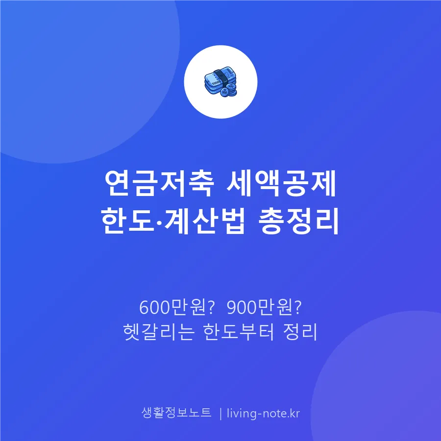 연금저축 세액공제 한도와 예상 환급액 계산법