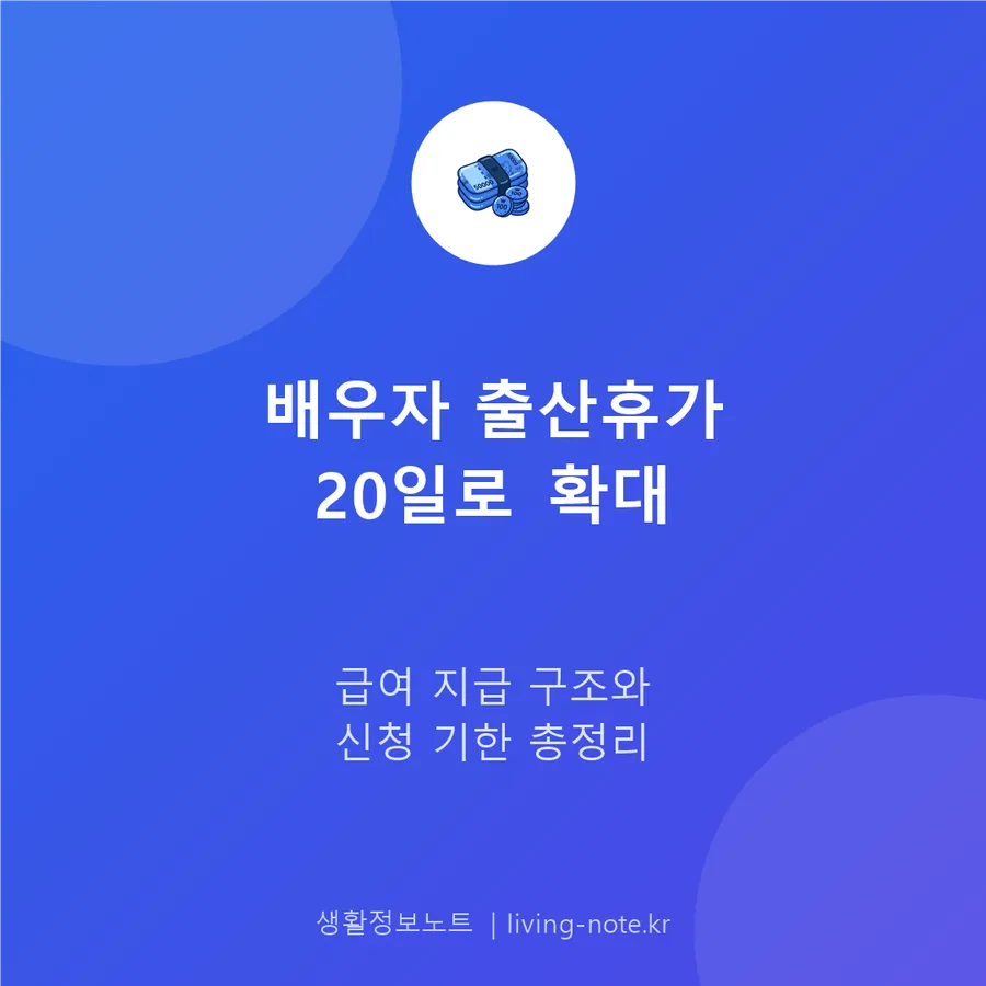 배우자 출산휴가 급여, 신청 기한을 넘기면 못 받습니다