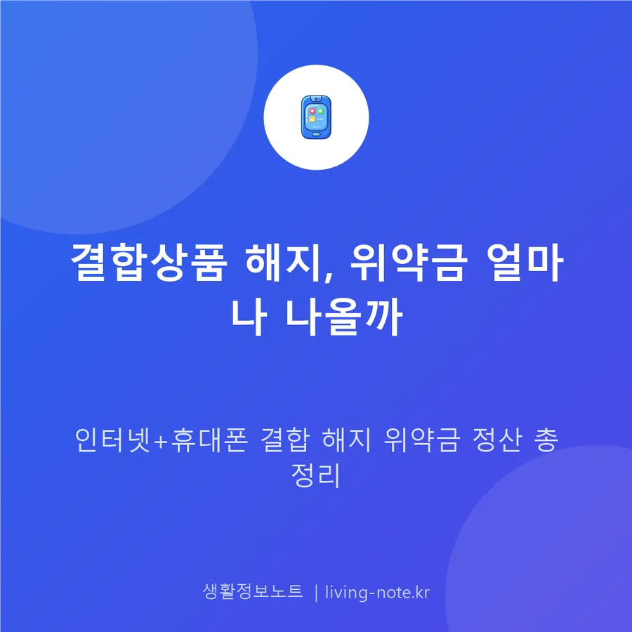 인터넷·통신 결합상품 해지 위약금은 어떻게 정산되나