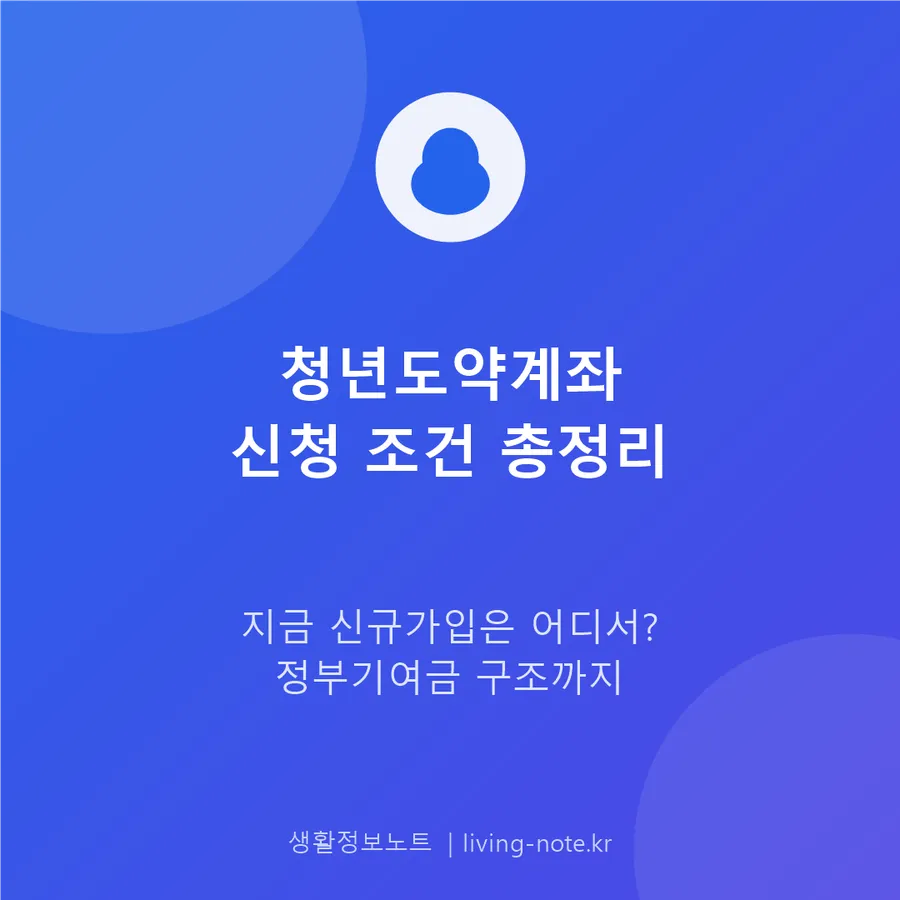 청년도약계좌 신청 조건과 정부기여금이 붙는 구조